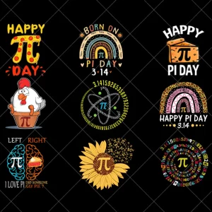 Happy Pi Day Png Bundle, Pi Day Png, 3.14159 png