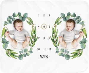 Baby Monthly Milestone Blanket Twins