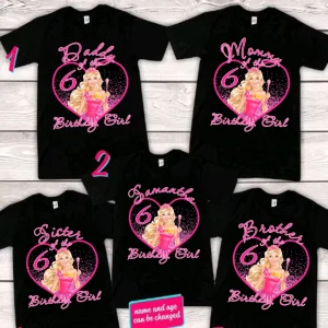 Barbie Birthday Girl Shirt Custom Name3