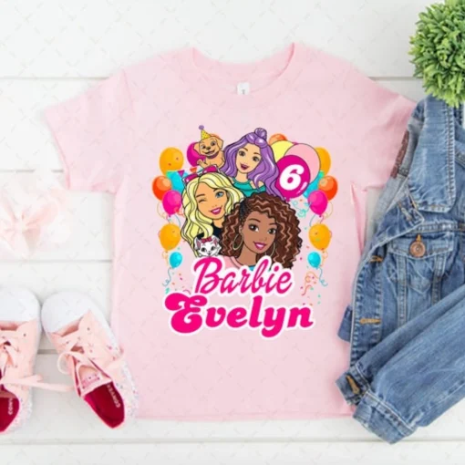 Barbie Birthday Shirt Custom Age and Name3