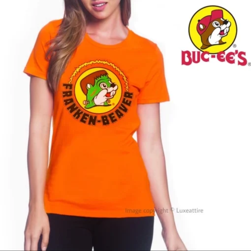 Buc-EE's Franken Beaver Fall Halloween Kids Tee Shirt3