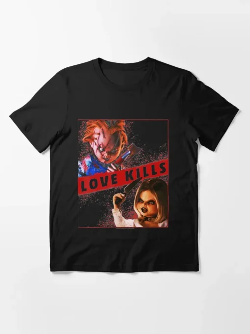 Child's Play Chucky And Tiffany Love Kills Essential T-Shirt 2