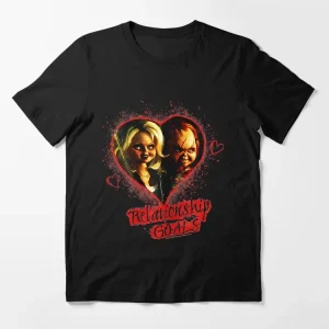 Childs Play Chucky And Tiffany Relationship Goals Halloween Couple T-Shirt 2
