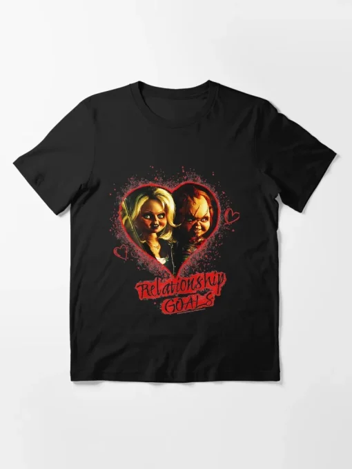 Childs Play Chucky And Tiffany Relationship Goals Halloween Couple T-Shirt 2