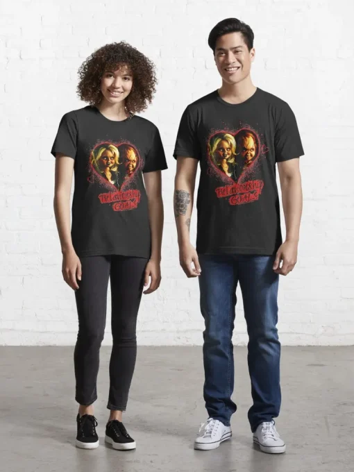 Childs Play Chucky And Tiffany Relationship Goals Halloween Couple T-Shirt