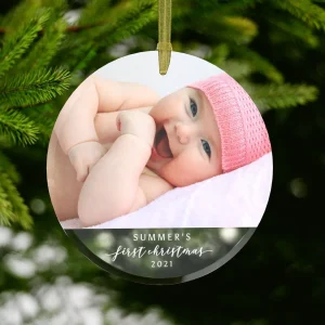Custom Babys First Birthday Ornament Personalized Baby
