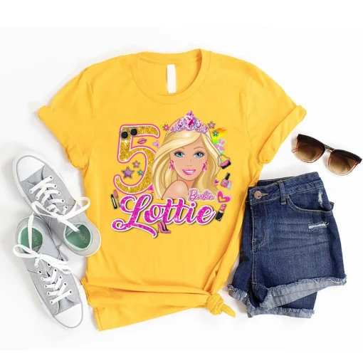 Custom Barbie Birthday Girl Shirt 2