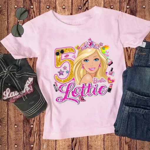 Custom Barbie Birthday Girl Shirt