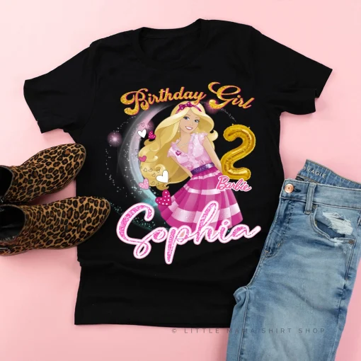 Custom Barbie Doll Family Matching Birthday Shirt 2