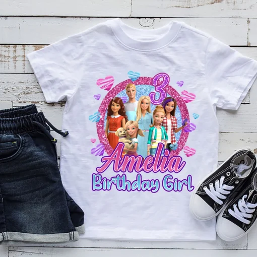 Custom Barbie Doll Princess Birthday Gifts Shirt 2