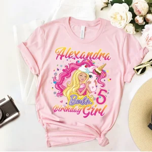 Custom Barbie Unicorn Girl Shirt