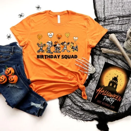 Disney Birthday Squads Halloween Shirts, Halloween Birthday Shirt, Halloween Sweatshirt, Disney Family Shirt, Disney Trip Shirt 2