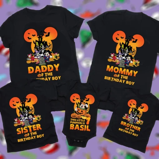 Disney Halloween Birthday Shirt, Halloween Matching Shirts, Halloween Mickey Minnie Shirt, Halloween Birthday Shirts, Personalized Shirt 4