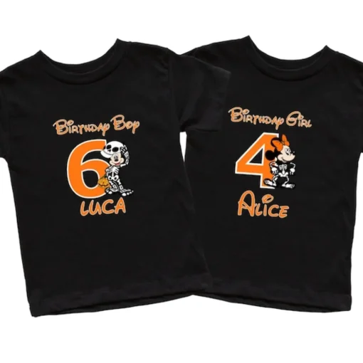 Disney Halloween Custom Birthday Shirt, Disney Halloween Birthday Family Shirts, Halloween Shirt, Birthday Squad,Birthday Boy,Birthday Girl 2