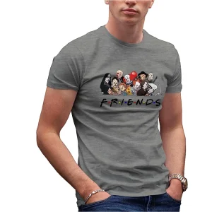Friends Horror Movie Creepy Halloween T-Shirt Maglietta per Uomo 2