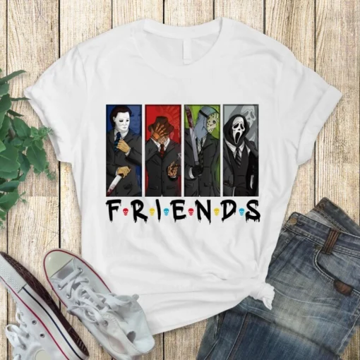 Friends Nightmares Halloween Blocks T-Shirt, Horror Movie Shirt, Horror Movie Killers T-shirt, Dtf Horror Boys of Fall Leopard 2