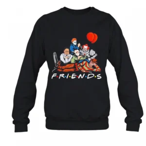 Halloween Horror Characters Friends T-Shirt 3