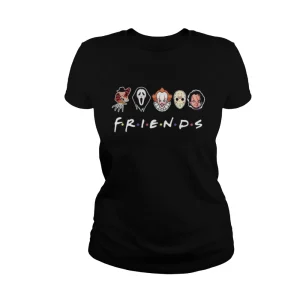 Halloween horror characters friends shirt 2