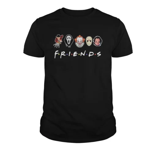 Halloween horror characters friends shirt