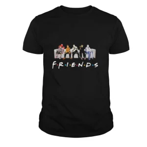 Halloween horror characters sitting on sofa friends shirt