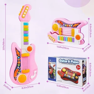 Kids Guitar 2 In 1 Music Toys Piano for Kids