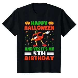 Kids It's My Halloween 5th Birthday Shirt 5 Year Old Boy Girl T shirt