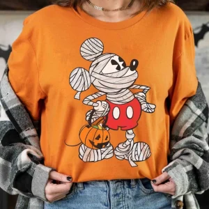 Mickey Mouse Custom Mummy Trick Or Treat Shirt, Disney Parks Halfway To Halloween Tee, Mickey's Not So Scary Party Fall Season Gift