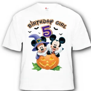 Mickey and Minnie Mouse Halloween Disney Birthday T-Shirt