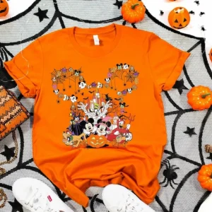 Mickey & friends Halloween shirt, Mickey skeleton mummy shirt, Disney world Disneyland Halloween shirt, Not so scary shirtm3
