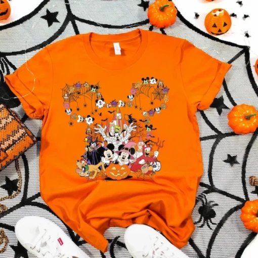 Mickey & friends Halloween shirt, Mickey skeleton mummy shirt, Disney world Disneyland Halloween shirt, Not so scary shirtm3