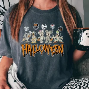 Mummies Mickey And Friends Halloween Shirts, Mummy Family Comfort Colors Retro Disney Shirt, Disney Halloween Skeleton Shirt, Disney Shirt 2