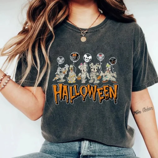 Mummies Mickey And Friends Halloween Shirts, Mummy Family Comfort Colors Retro Disney Shirt, Disney Halloween Skeleton Shirt, Disney Shirt