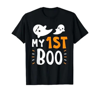 My 1st Boo with Cute Ghost Baby First Birthday Halloween T-Shirt
