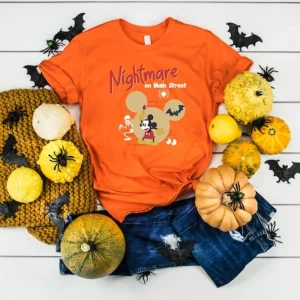 Nightmare On Main Street Shirt, Halloween Disney Shirt, Halloween Mickey Shirt, Vintage Mickey Shirt, Disney Shirt, Disney Family Vacation