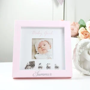 Personalised Pink Baby Girl Frame
