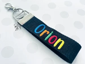 Personalised bag tag keyring, Name tag, Keychain, school bag tag, wristlet, back to school gift, birthday present