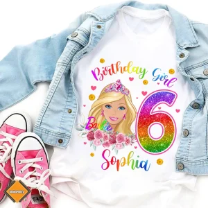 Personalized Barbie Birthday Shirt2