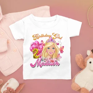 Personalized Barbie Doll Birthday Shirt