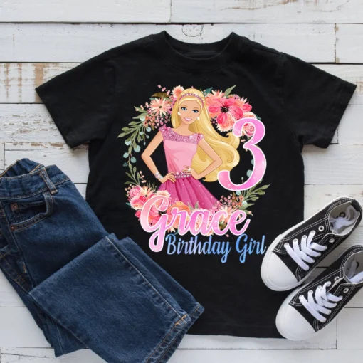 Personalized Barbie Princess Birthday Shirt