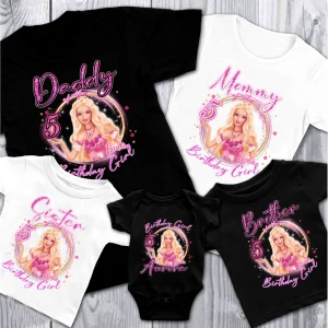 Personalized Barbie Shirt for Birthday Girl2