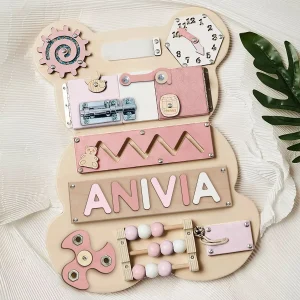 Personalized Bear Busy Board