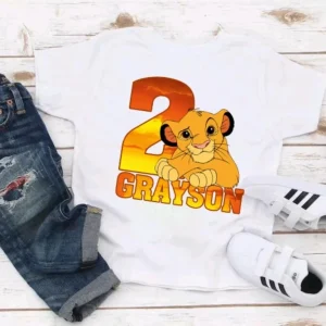 Personalized Boy’s Lion King 2nd Birthday Shirt