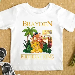 Personalized Lion King 5th Birthday Shirt Simba Party Edition for Boys and the Whole Family