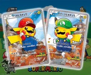 Pikachu Mario & Luigi Cosplay Proxy Pokemon Card Premium Quality Set 2 Cards