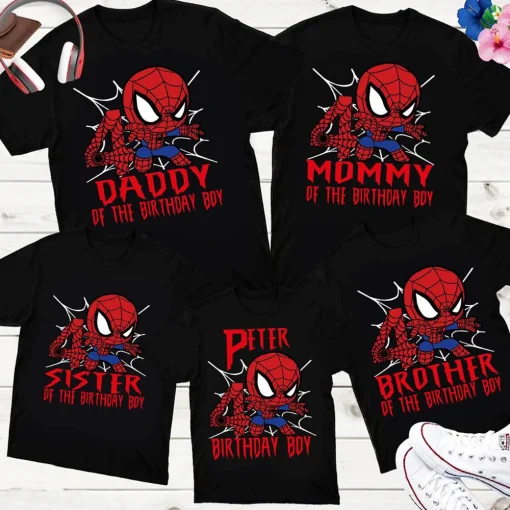 Spider Man Birthday Shirt - Personalized with Your Child’s Name 2