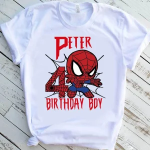 Spider Man Birthday Shirt - Personalized with Your Child’s Name 3