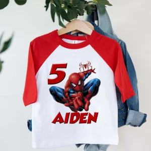 Spider Man Birthday Shirt for Kids 3
