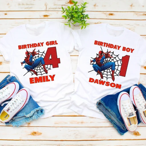 Spider Man Personalized Birthday T-Shirt