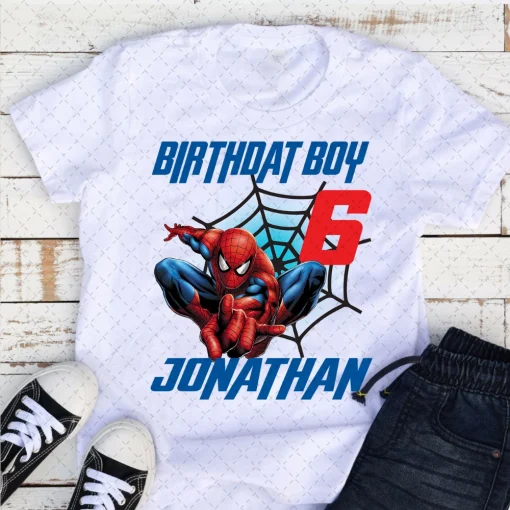 Spiderman Birthday Shirt- Giftcustom