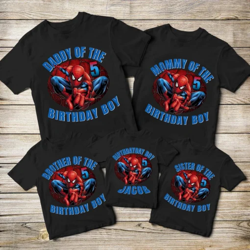 Spider man Custom party shirts 3